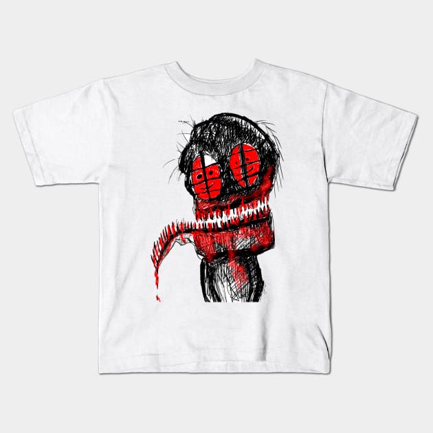 little devil Kids T-Shirt by Interium